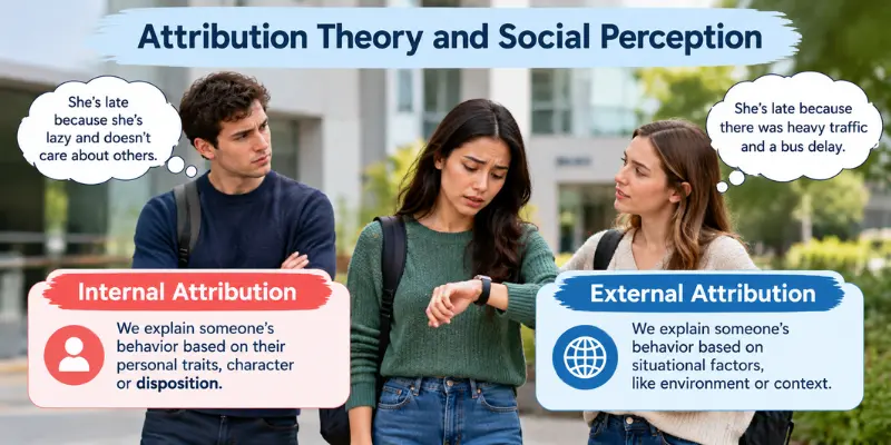 Attribution Theory and Social Perception showing how people interpret others' behavior