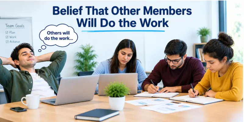 A group project in which some team members rely on others to complete the assigned work.