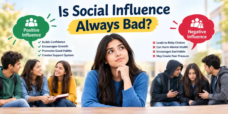 Positive and negative effects of social influence on human behavior