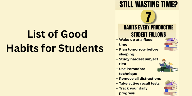 List of good habits for students improve focus
