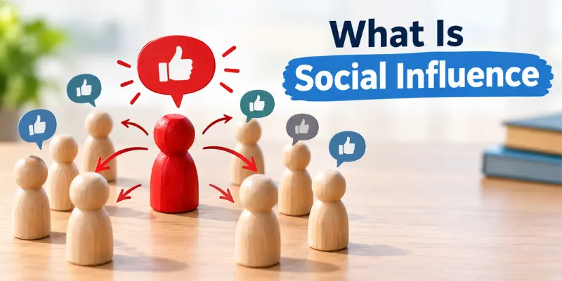 Social influence showing how people influence each other’s behavior and decisions